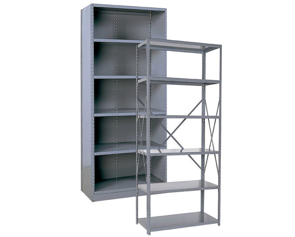 Beaded Post Industrial Clip Shelving