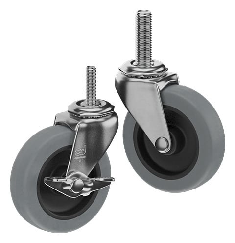 CasterDepot Threaded Stem Casters - Thermo-Urethane Wheel - Capacities Up To 120 Lbs.
