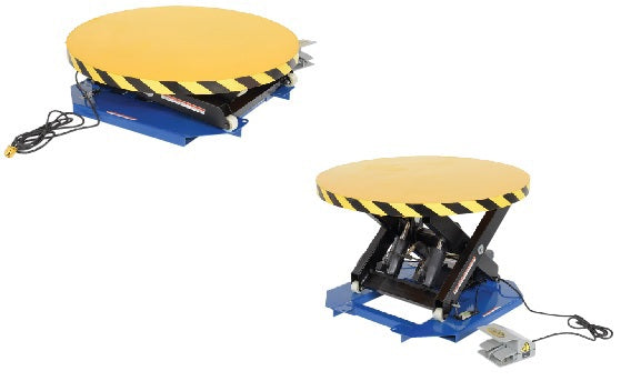 Powered Lift Table With Manual Carousel