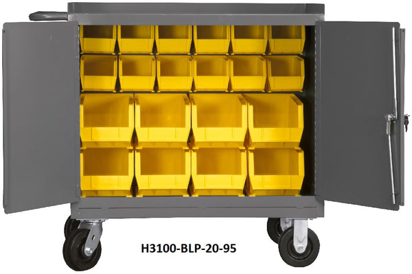 24" Wide Mobile Bench Cabinets