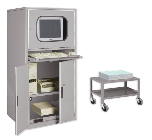 Computer Enclosure Cabinet And Low Profile Carts