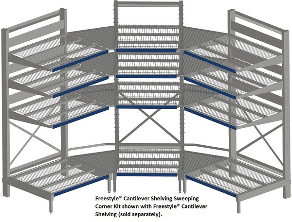 Freestyle® Cantilever Shelving Sweeping Corner Kit