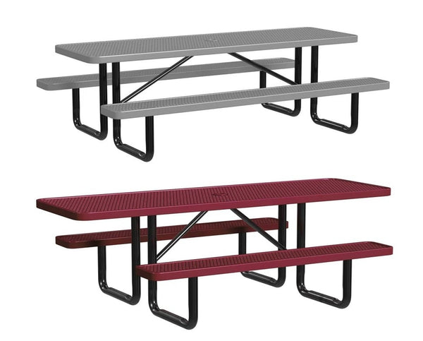 Expanded Metal Portable 8Ft Picnic Table