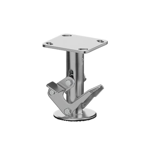 CasterDepot Floor Locks - Stainless Steel Pedal Style