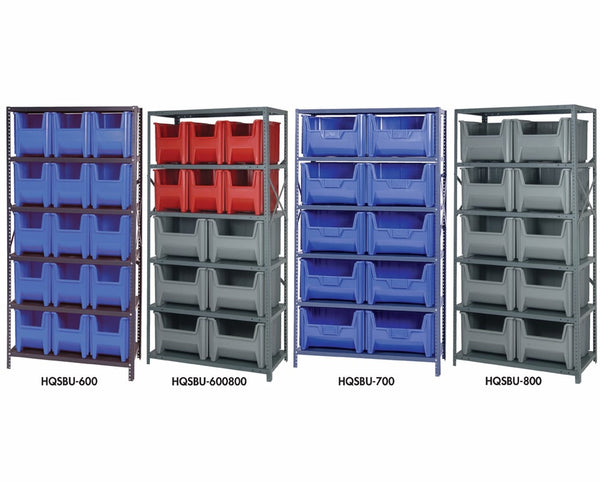 Shelving Units With Stackable Storage Bins