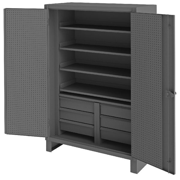 Extra Heavy Duty Cabinet With Pegboard Doors & Pullout Shelves