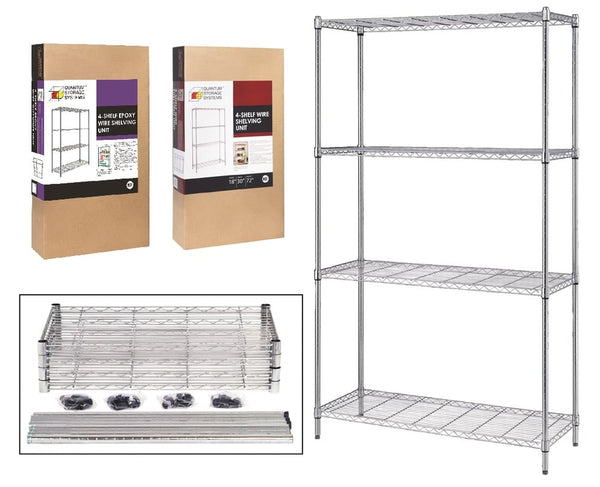 4-Shelf Consumer Grade Wire Shelving