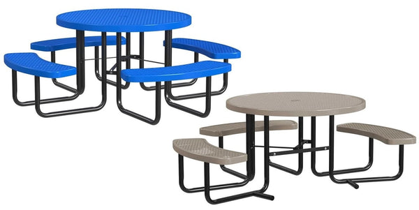 Expanded Metal Portable 46In Round Table