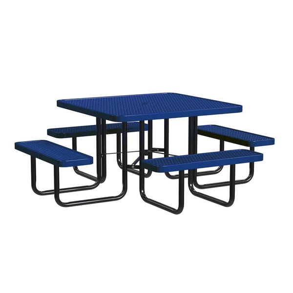 Expanded Metal Portable 46In Table - HT46SQP-NAVY