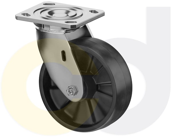CasterDepot Top Plate Casters - Glass-Filled Nylon Wheel- Capacities Up To 1250 Lbs. - HC016.9E2