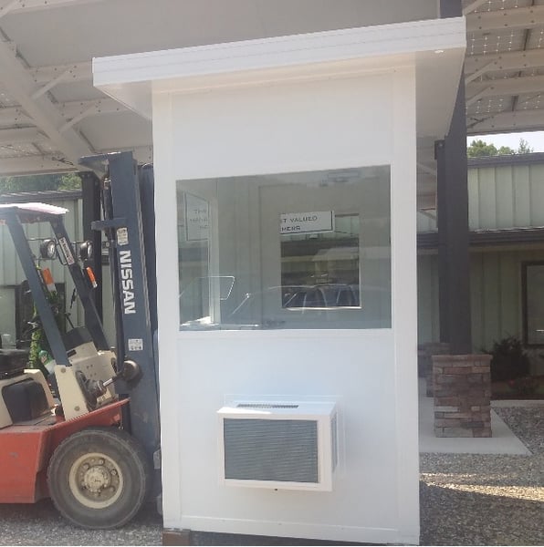 QuickShip Guardbooth With Thru-Wall HVAC - HQSGB46WH-HVAC