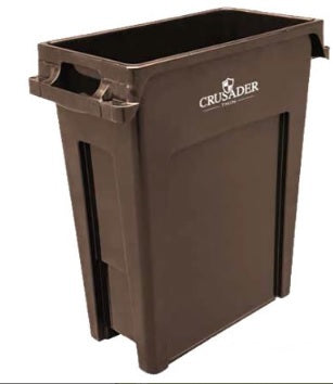 Crusader Thin Trash Cans - HCTH-23-BROWN