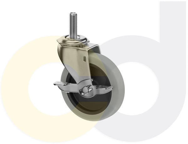 CasterDepot Threaded Stem Casters - Thermo-Rubber Wheel - Capacities Up To 110 Lbs. - HC014.69A