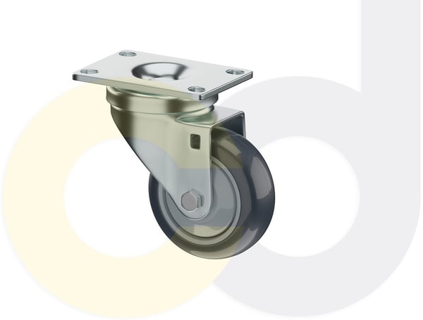 CasterDepot Top Plate Casters - Thermo-Urethane Wheel - Capacities Up To 350 Lbs. - HC015.BE0