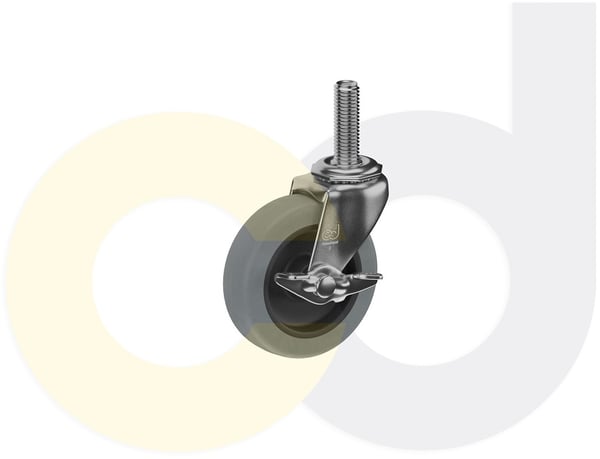 CasterDepot Threaded Stem Casters - Thermo-Urethane Wheel - Capacities Up To 120 Lbs. - HC010.215