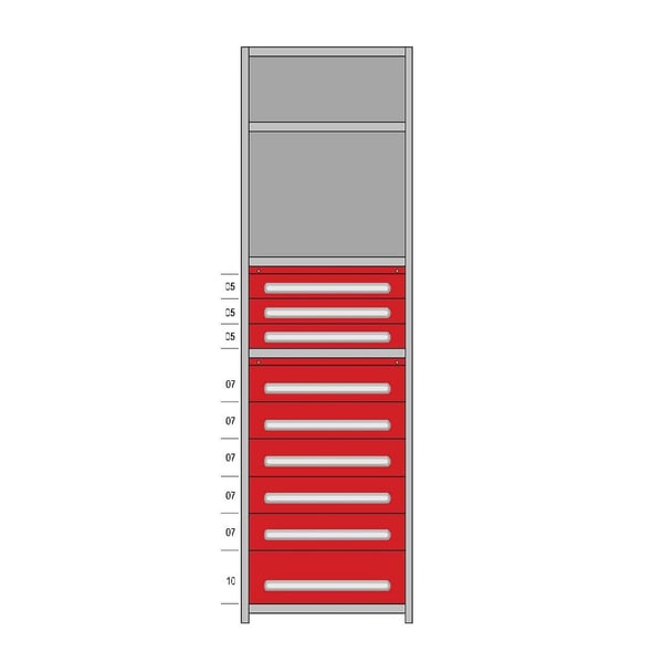 Modular Drawers For 36" Wide Lyon Industrial Clip Shelving - HDDJ115036