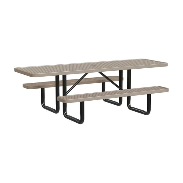 Expanded Metal Portable 8Ft Picnic Table - HT8XPP-ADA-BEIGE