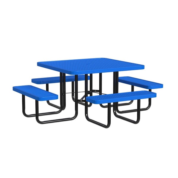 Expanded Metal Portable 46In Table - HT46SQP-BLUE