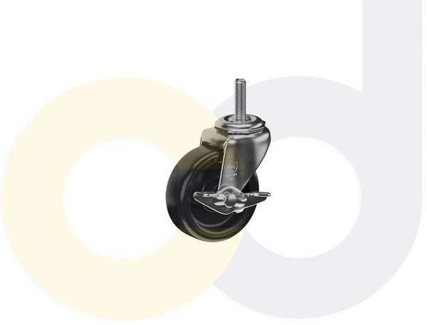 CasterDepot Threaded Stem Casters - Polyolefin Wheel - Capacities Up To 120 Lbs. - HC003.208