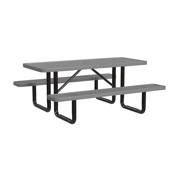 Expanded Metal Portable 6Ft Picnic Table - HT6XPP-GRAY