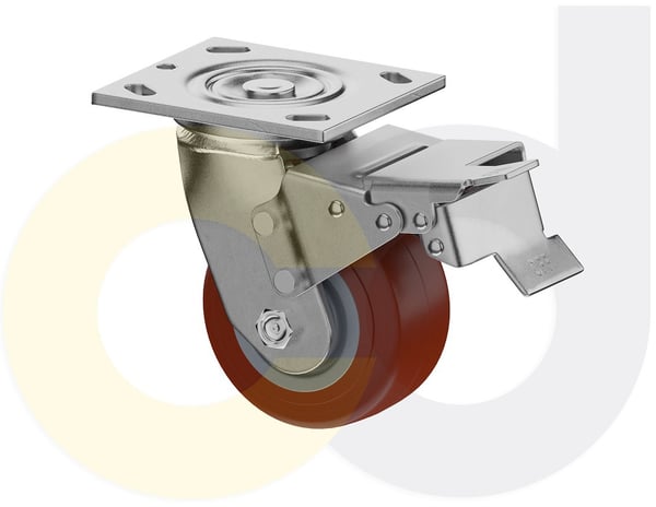 CasterDepot Top Plate Casters - Thermo-Urethane Wheel - Capacities Up To 800 Lbs. - HC000.E7C