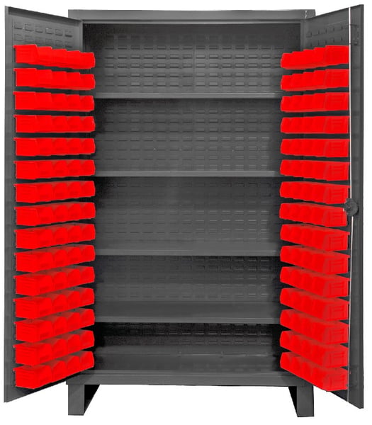 Heavy Duty Storage Cabinets With Hook-On Bins - HHDC48-120-4S1795
