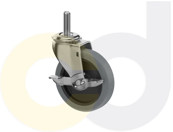 CasterDepot Threaded Stem Casters - Thermo-Urethane Wheel - Capacities Up To 120 Lbs. - HC014.69C