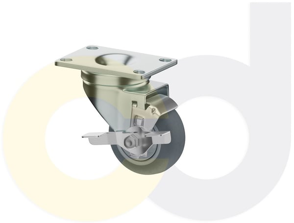 CasterDepot Top Plate Casters - Thermo-Rubber Wheel - Capacities Up To 325 Lbs. - HC015.A88