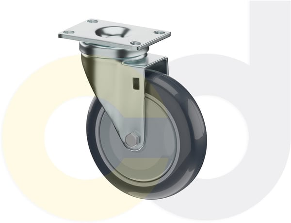 CasterDepot Top Plate Casters - Thermo-Urethane Wheel - Capacities Up To 350 Lbs. - HC015.BED