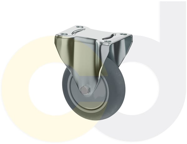 CasterDepot Top Plate Casters - Thermo-Rubber Wheel - Capacities Up To 325 Lbs. - HC015.A97