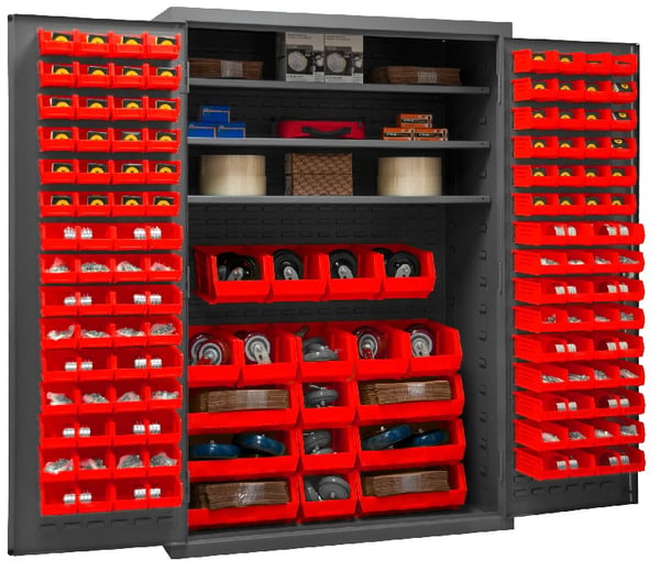 16 Gauge Cabinets With Hook-On-Bins® And Shelves - H2502-138-3S-1795
