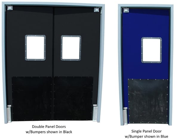 Ruff Tuff 2 Single & Double Panel Industrial Doors - HRT23084S-BUMP-BLACK
