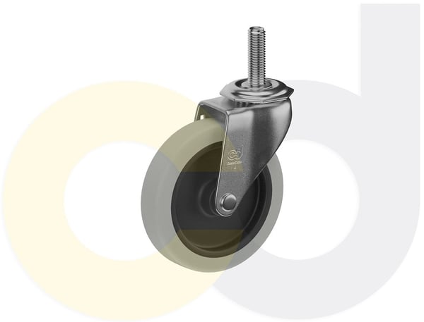CasterDepot Threaded Stem Casters - Thermo-Rubber Wheel - Capacities Up To 110 Lbs. - HC003.454