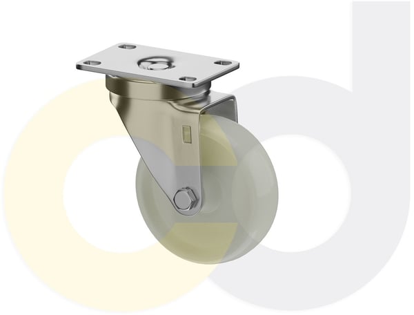 CasterDepot Top Plate Casters - White Nylon Wheel - Capacities Up To 350 Lbs. - HC016.9FB