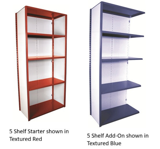 V-Grip™ Closed Solid Shelving - 84"H - H773W7S-BK