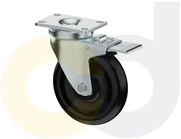 CasterDepot Top Plate Casters - Polyolefin Wheel - Capacities Up To 325 Lbs. - HC015.BCE