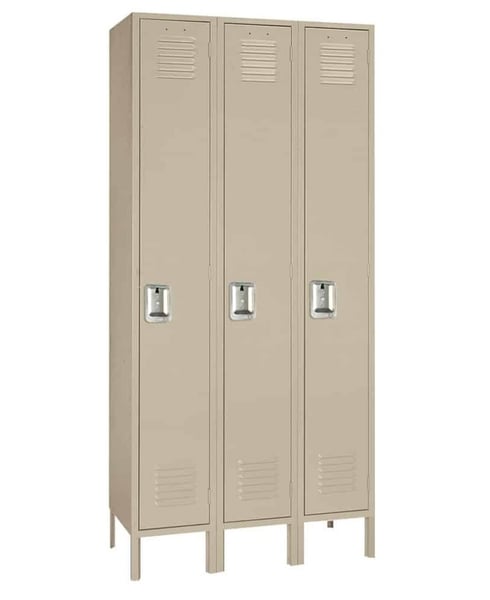 Single Tier Steel Lockers - H50923-PUTTY