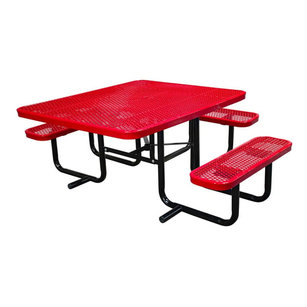 Expanded Metal Portable 46In Table - HT46SQP-ADA-RED