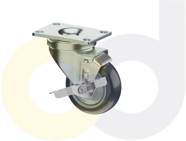 CasterDepot Top Plate Casters - Thermo-Urethane Wheel - Capacities Up To 350 Lbs. - HC015.BE2