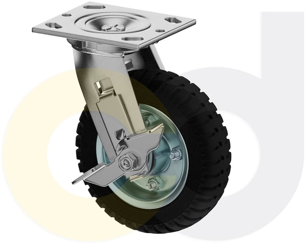CasterDepot Top Plate Casters - Solid Monoprene Wheel - Capacities Up To 280 Lbs. - HC014.470