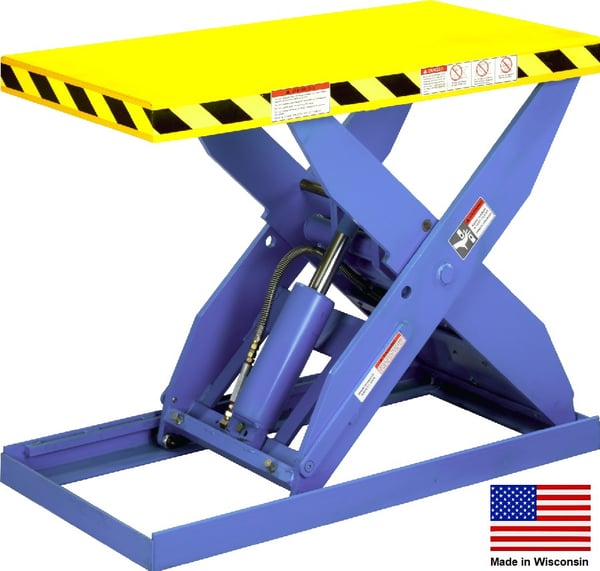 Max-Lift Scissor Lift Table - HBM-MS-2.5K-43R-2448-F