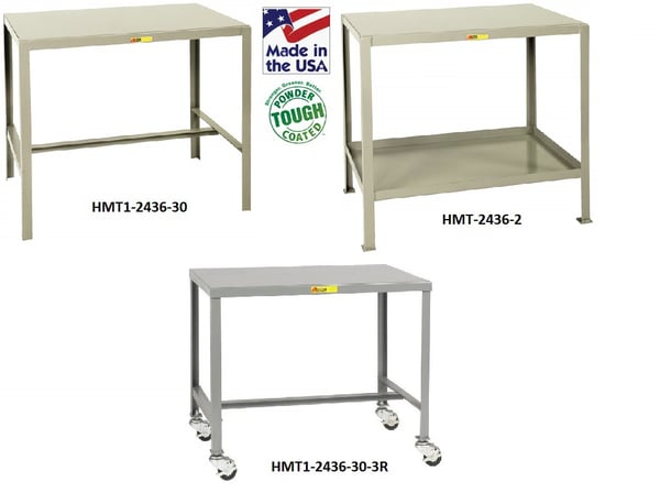 All-Welded Steel Top Machine Tables - HMT1-1824-30