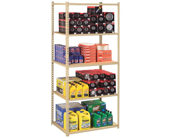 Tennsco Z-Line Light Duty Rivet Shelving - HZA7-3624S-5D