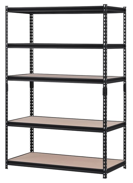 Heavy-Duty Steel Shelving - HUR245P-BLK