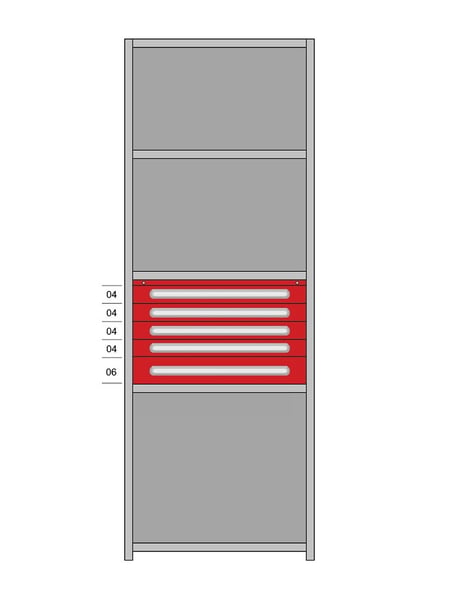 Modular Drawers For 36" Wide Lyon Industrial Clip Shelving - HDDJ115006