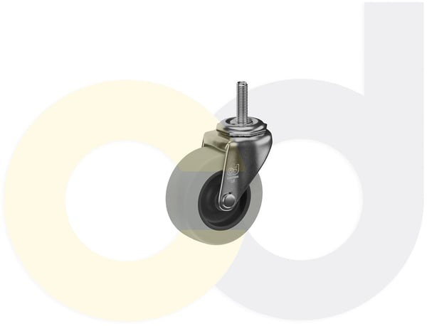 CasterDepot Threaded Stem Casters - Thermo-Rubber Wheel - Capacities Up To 110 Lbs. - HC003.114