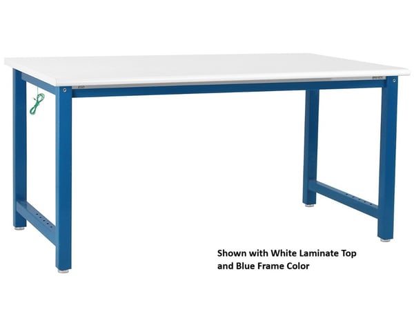 Kennedy Series Workbench W/Cleanroom LisStat™ ESD Static Control Laminate Top - HKDCR3672-BLU/WH TOP