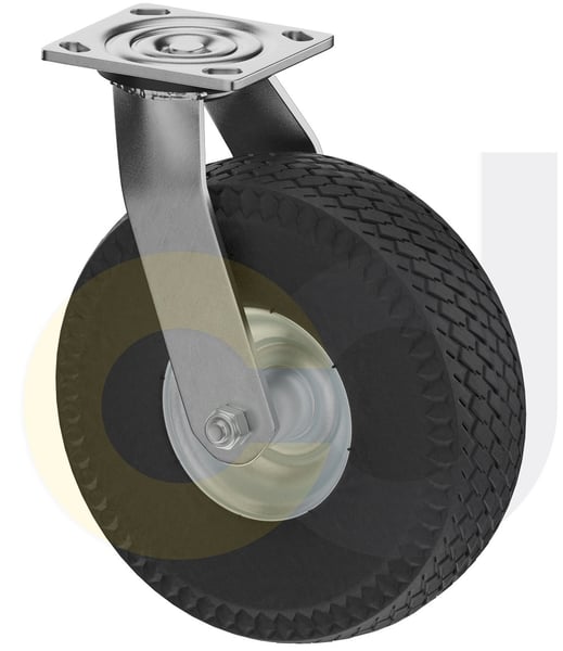 CasterDepot Top Plate Casters - Never-Flat Wheel - Capacities Up To 500 Lbs. - HC013.641