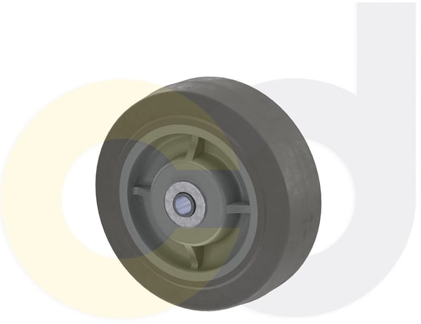 CasterDepot Top Plate Casters - Thermo-Rubber Wheel - Capacities Up To 600 Lbs. - HW003.DBD
