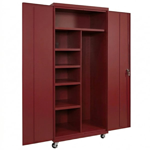 Janitorial Commercial Storage Cabinets - HCJM362478-4-RD